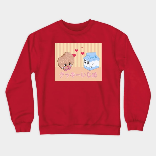 Cookie Tease-Cute Aesthetic Cookie and Milk Carton Crewneck Sweatshirt by SunGraphicsLab